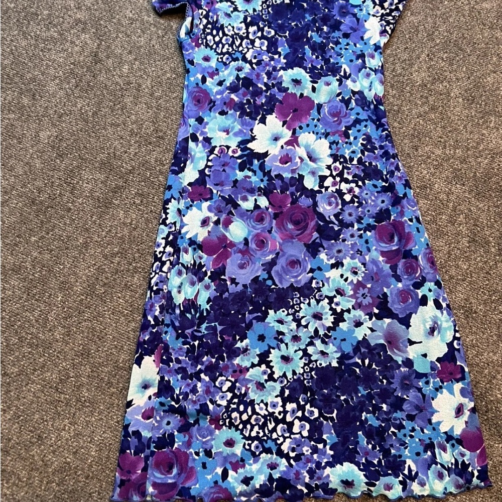 Y2K Vtg California Concepts Dress Juniors Medium Floral Cruise Floral  USA made - Picture 6 of 6